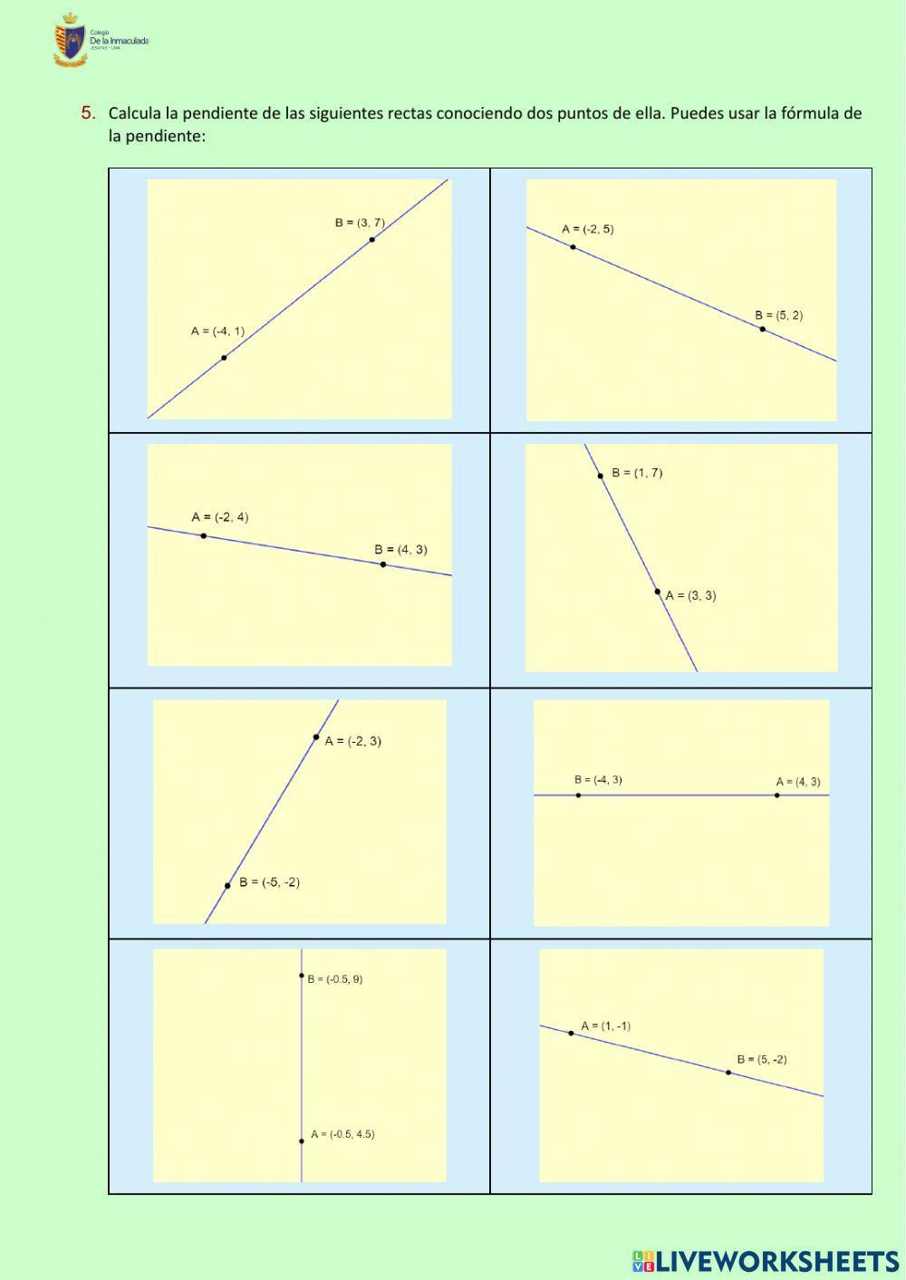 Pendiente de una recta