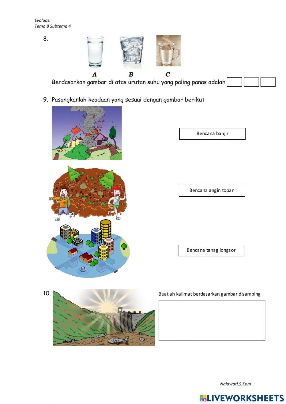 Evaluasi tema 8 subtema 4