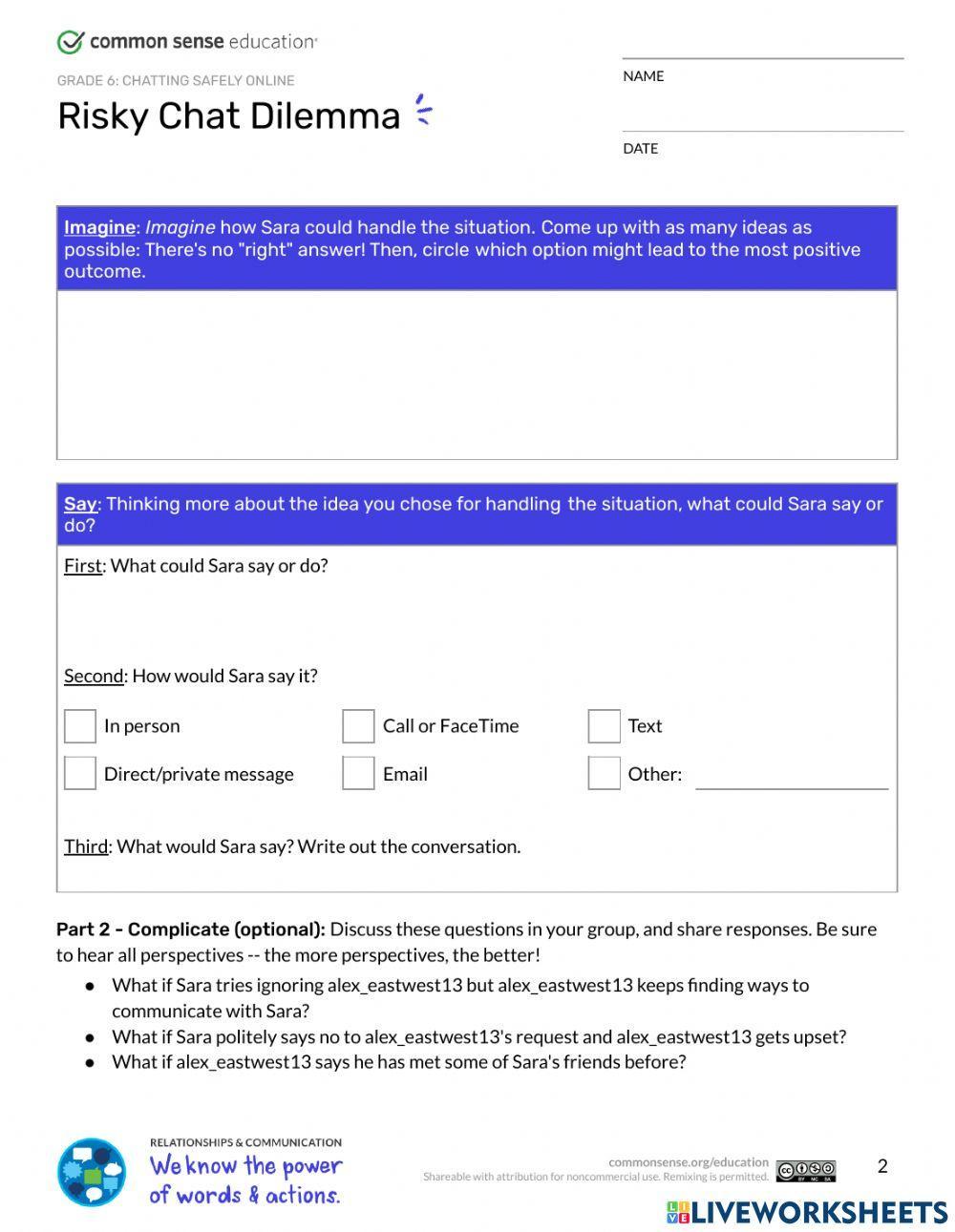 Internet Safety- Chatting online