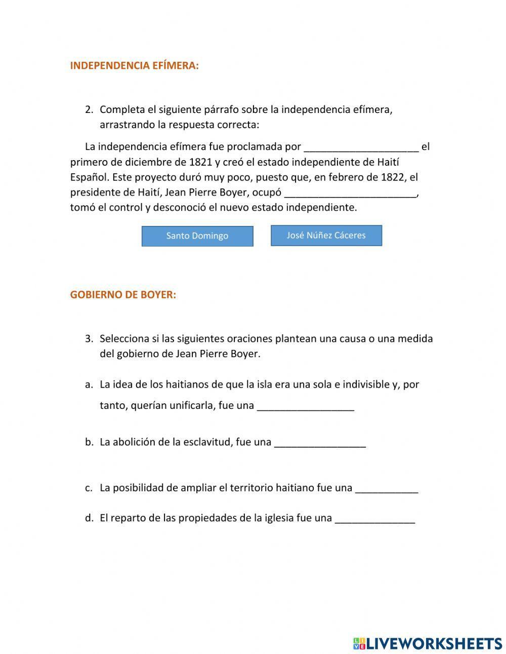 Hechos relevantes en la creación de la República Dominicana