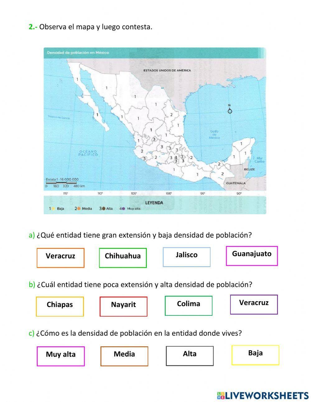 Distribución de la población