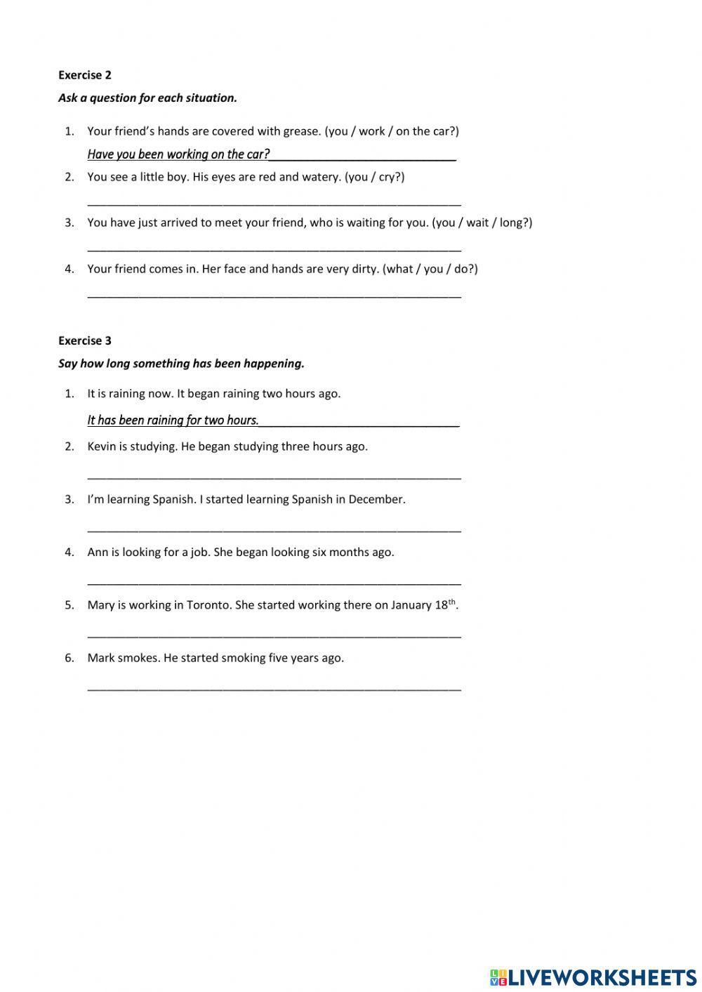 Present Perfect Continuous