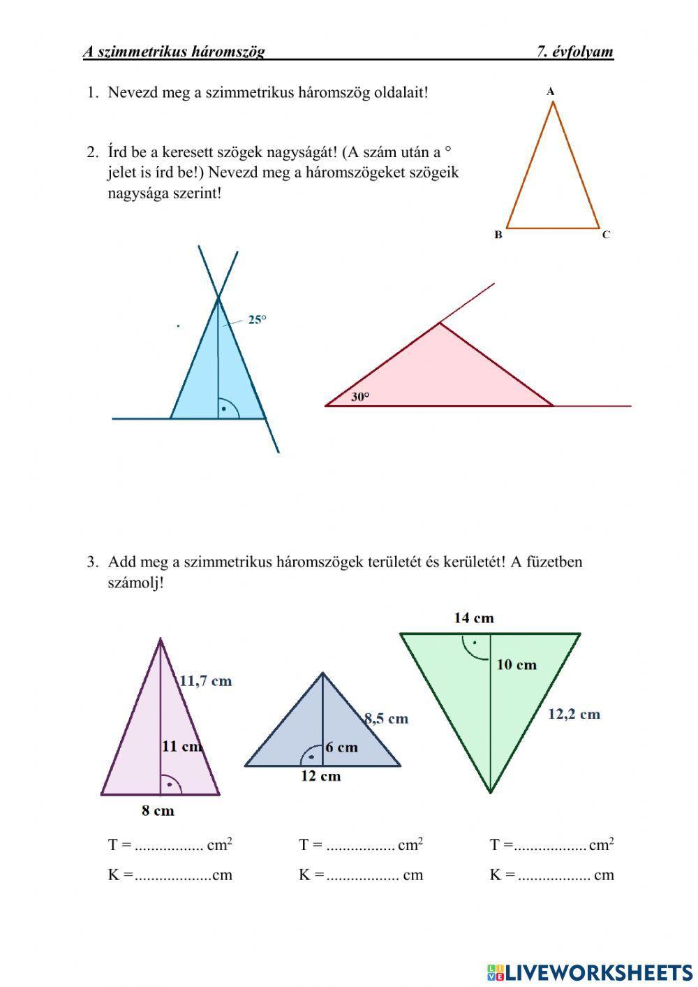 A szimmetrikus háromszög