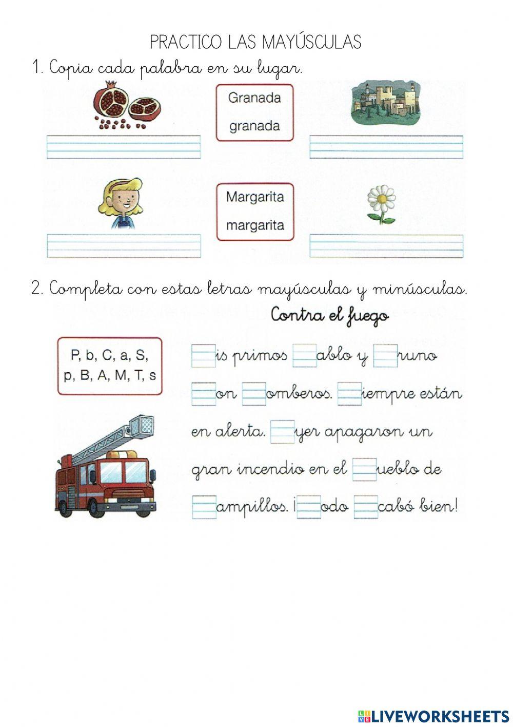 Practico las mayúsculas II