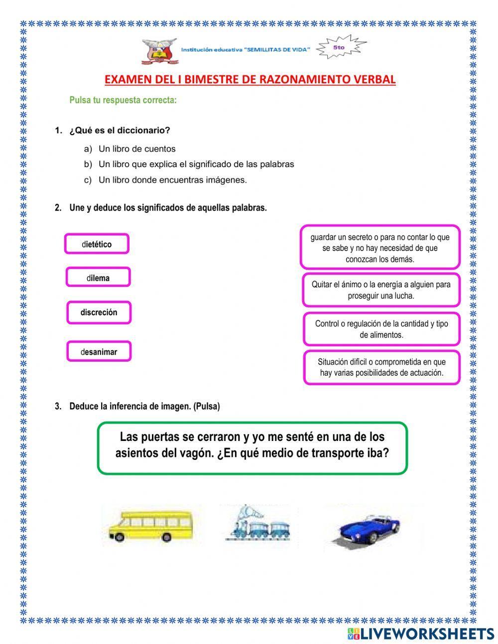 Examen plan lector 2021 marzo 4