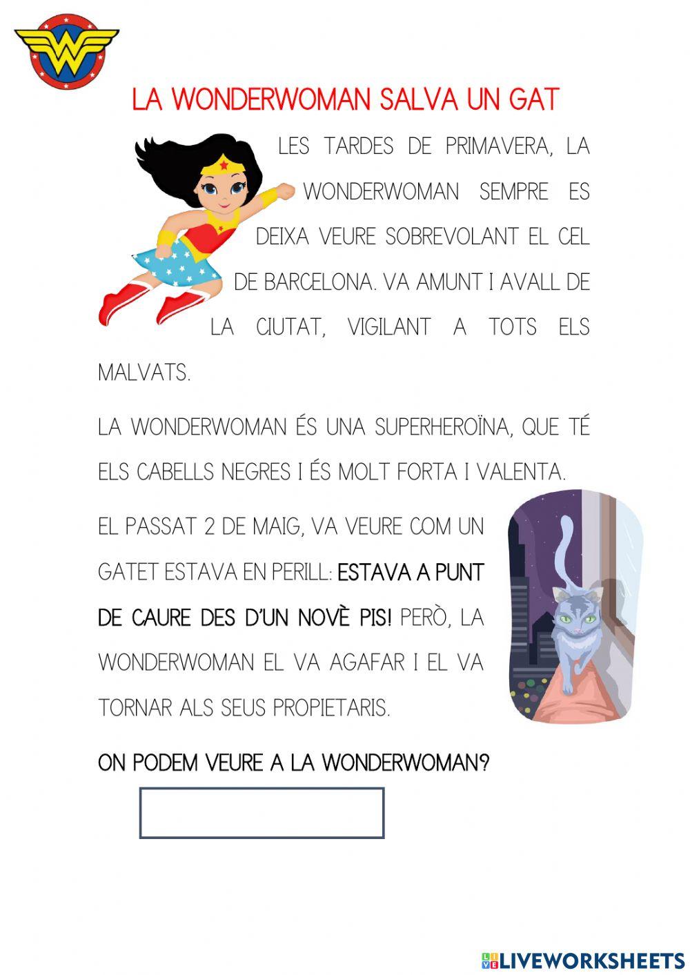La Wonderwoman salva un gat