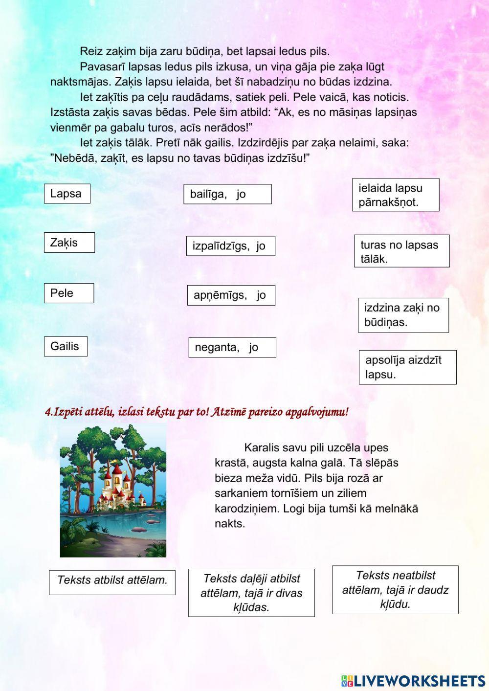 Izvēlies atbilstošo!