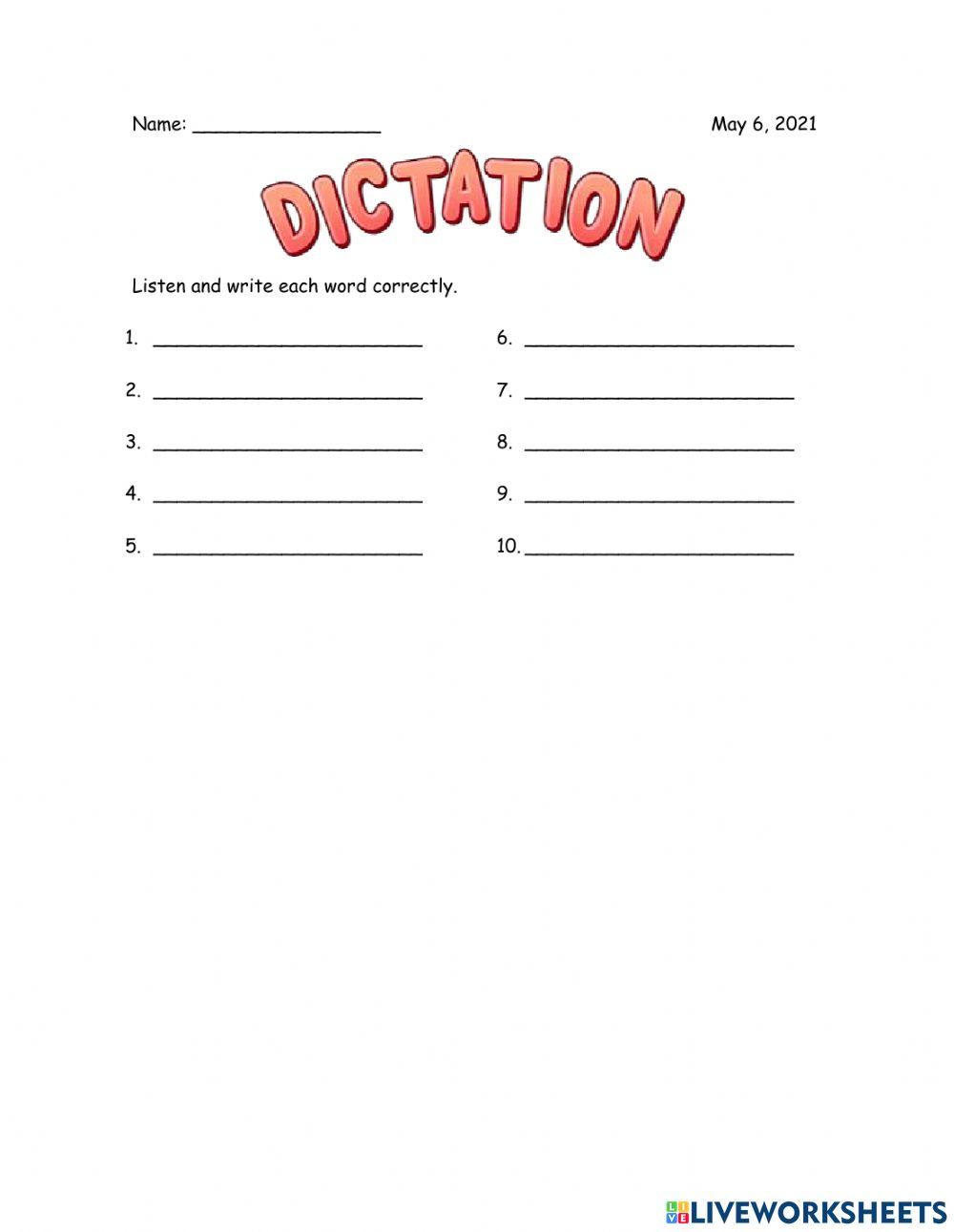 Dictation 3rd 05-06