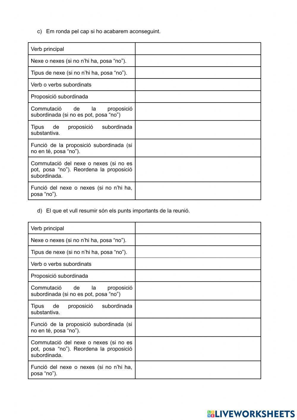 Subordinades adjectives i substantives