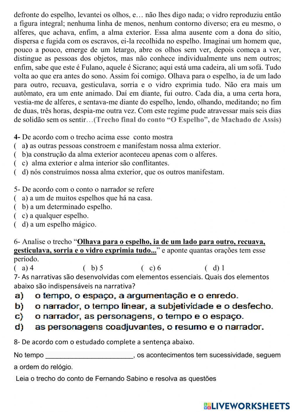 Gênero conto psicológico