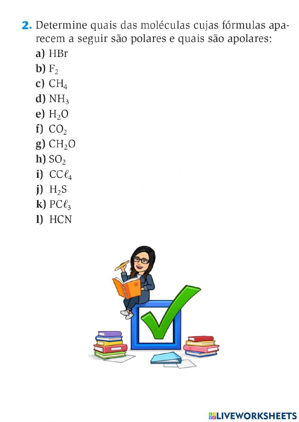 Polaridade das moléculas