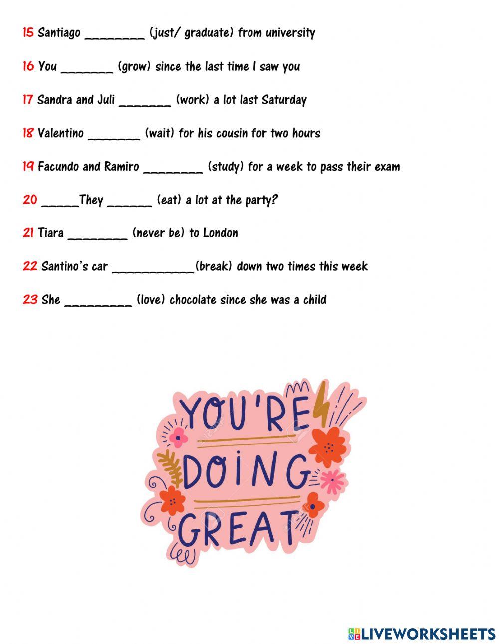 Past simple or present perfect simple