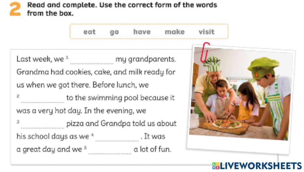 Past simple irregular verbs