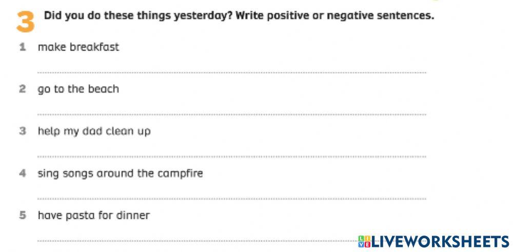 Past Simple affirmative and negative