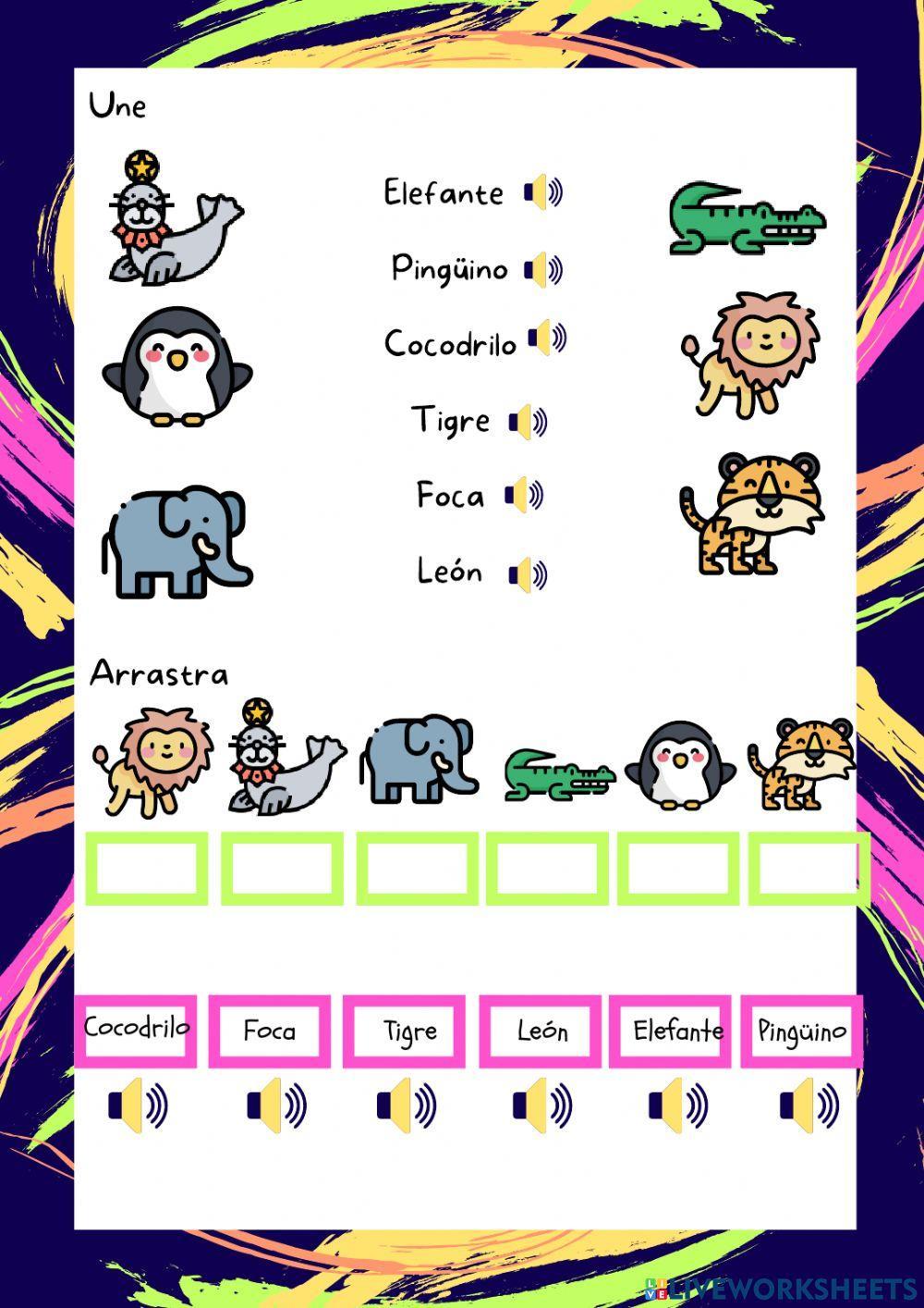 Los animales del zoo