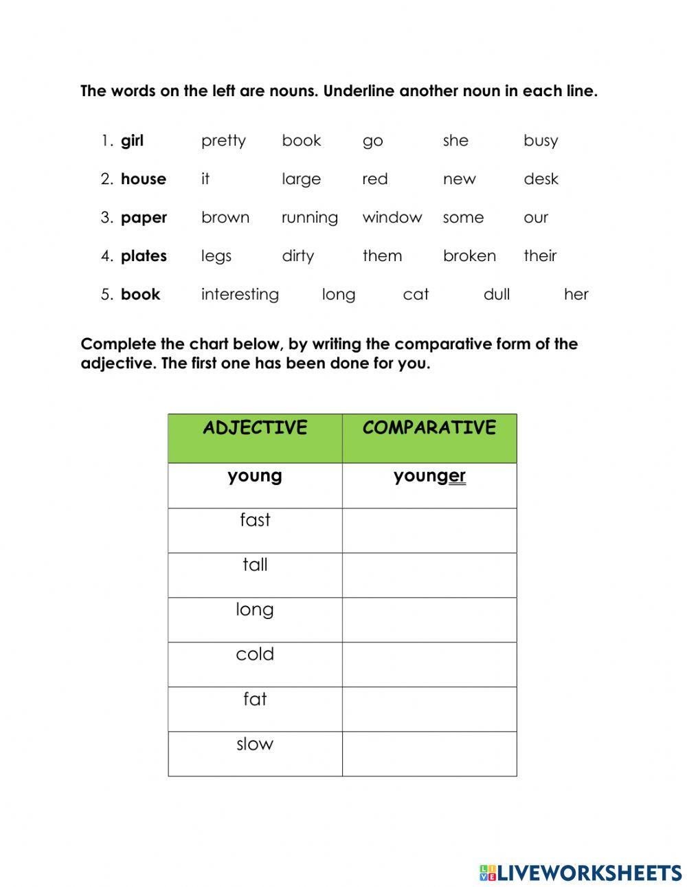 Comprehension and Vocabulary