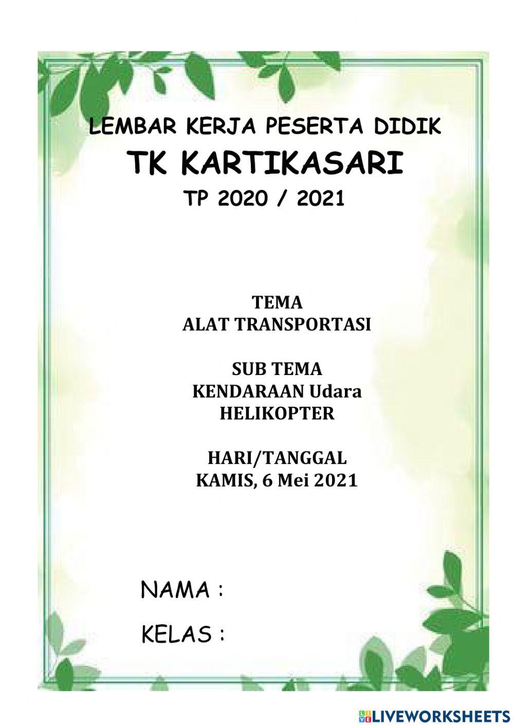 Tema alat transportasi UDARA