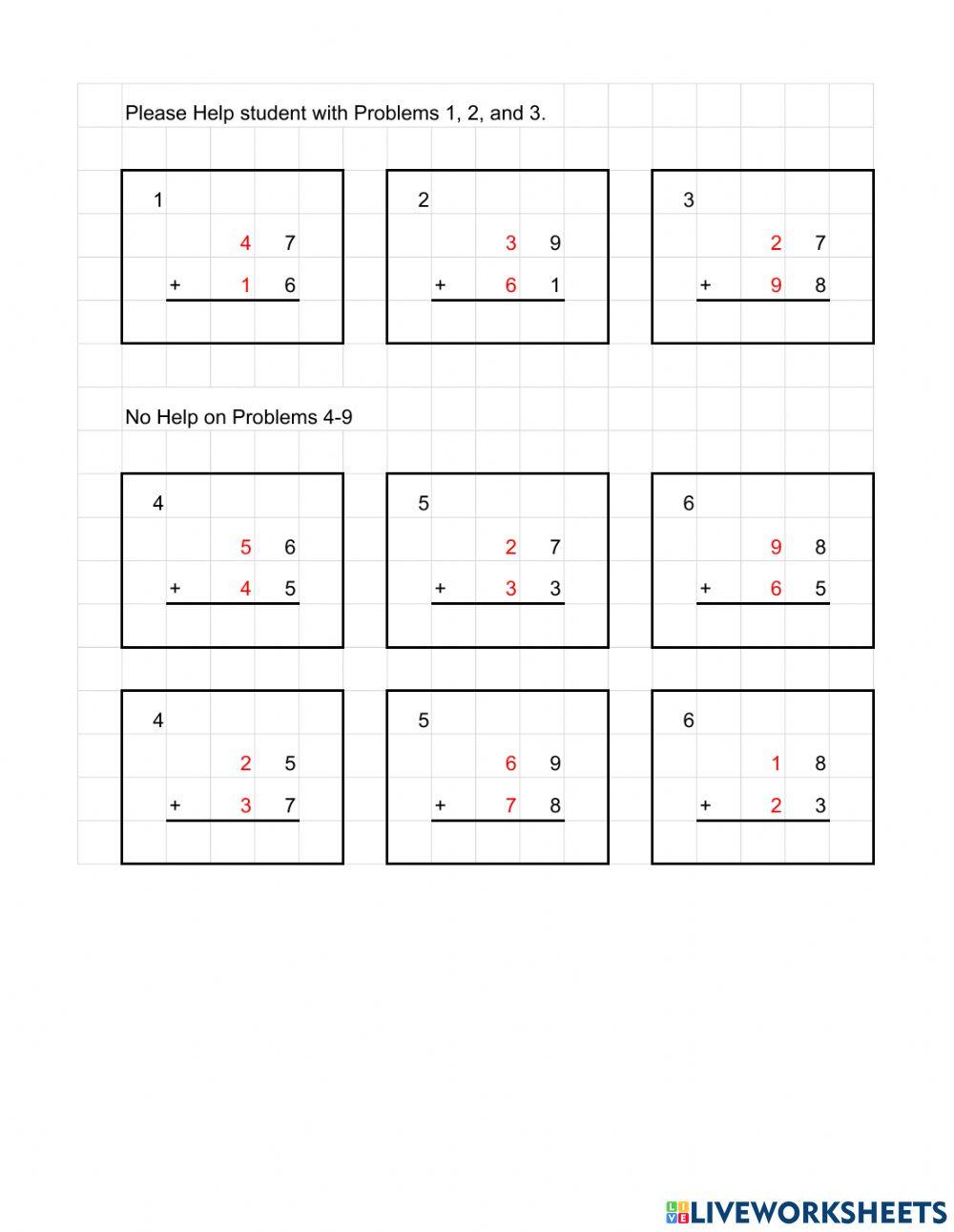 Addition with regrouping May 6
