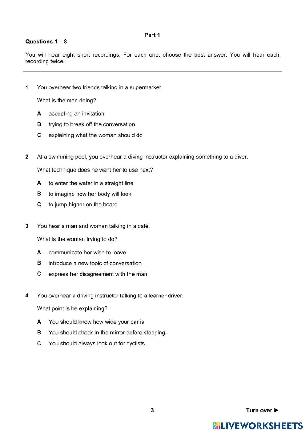 Progress Test - Unit 1