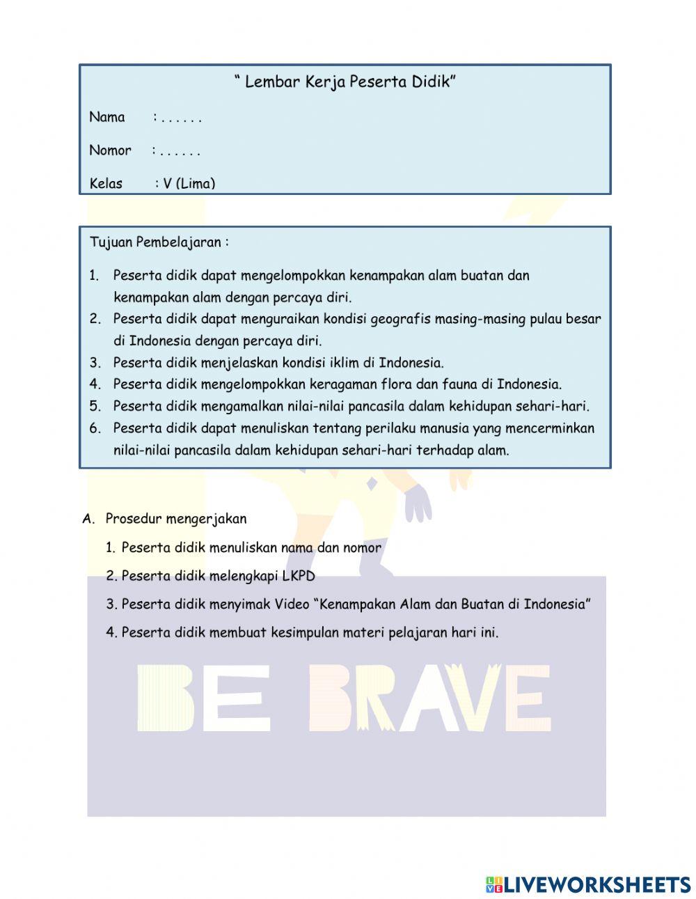 LKPD Kelas 5 Tema 1 Sub Tema 2 Pb 4