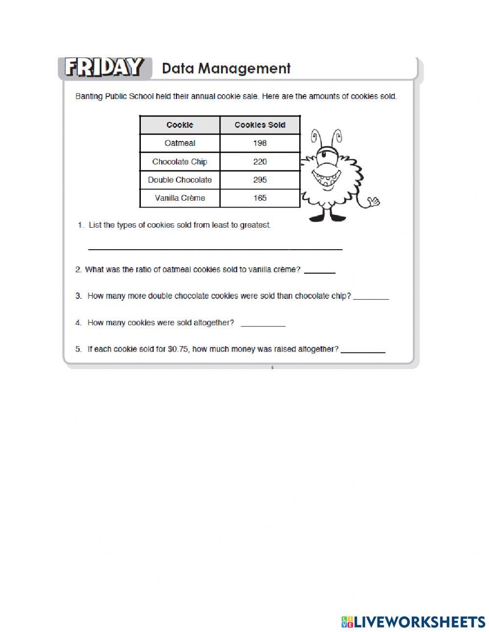 Friday daily math worksheet | Live Worksheets
