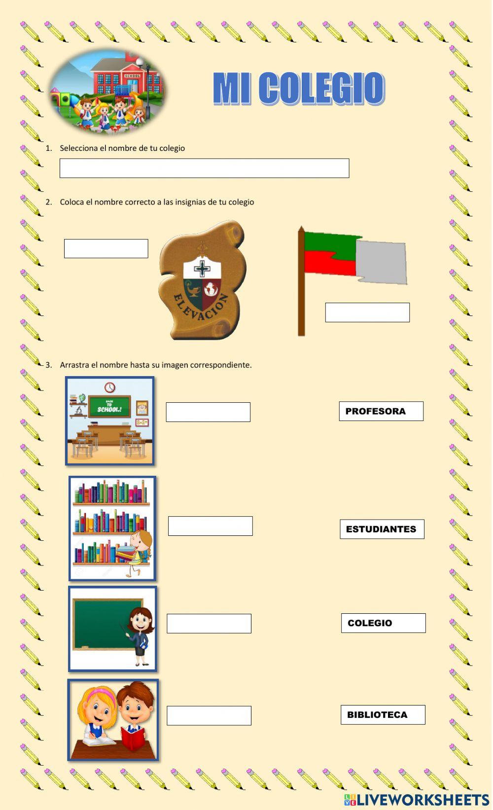 Mi colegio online worksheet for Primero de primaria | Live Worksheets