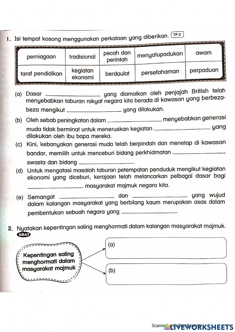 Menjelaskan petempatan serta kegiatan ekonomi masyarakat Malaysia dahulu dan kini.