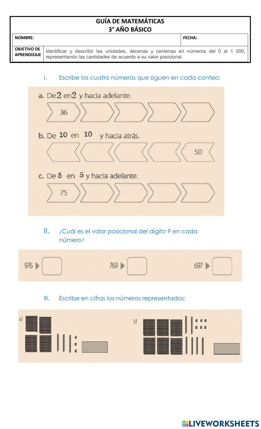 Guía de numeración