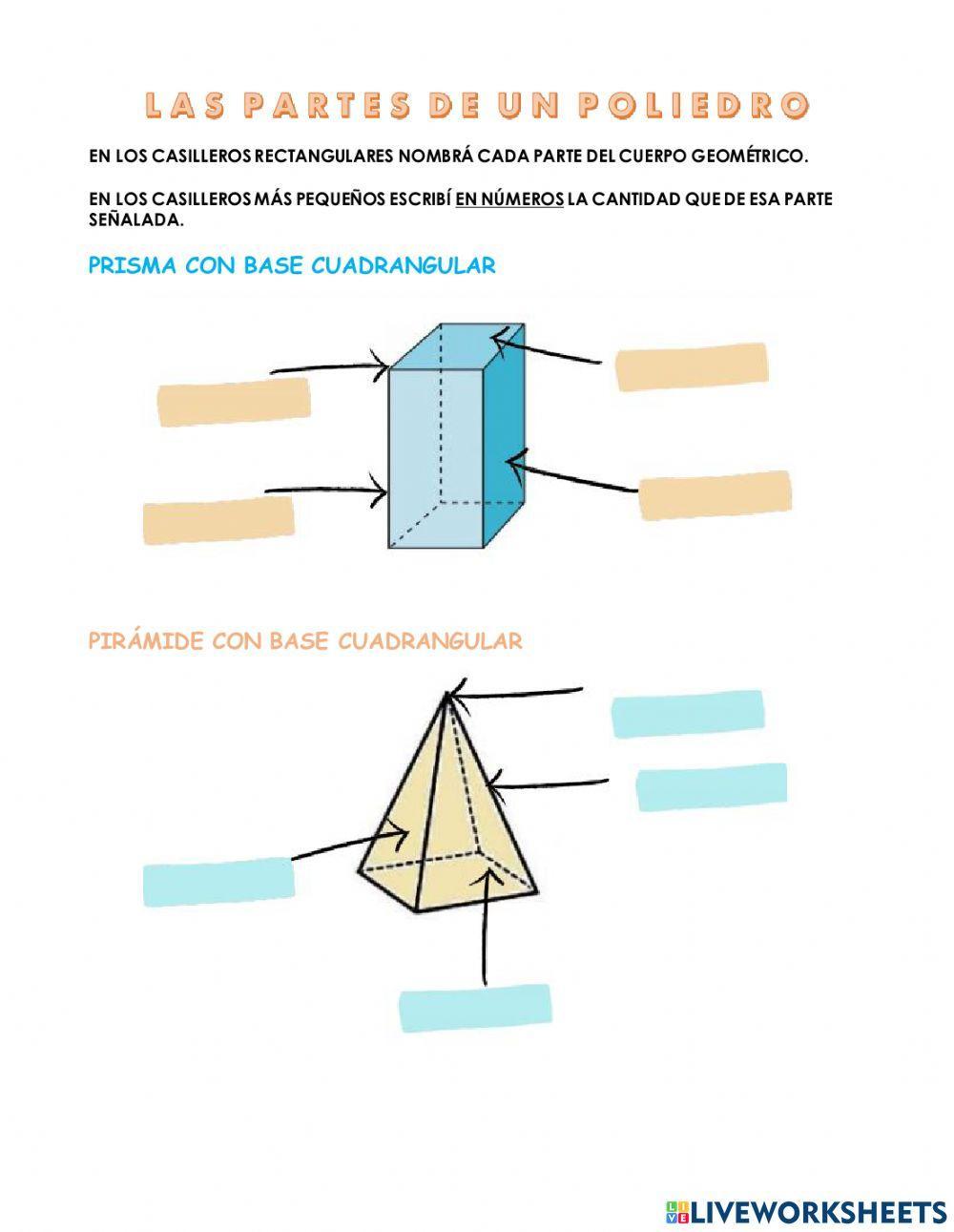 Las partes de un poliedro