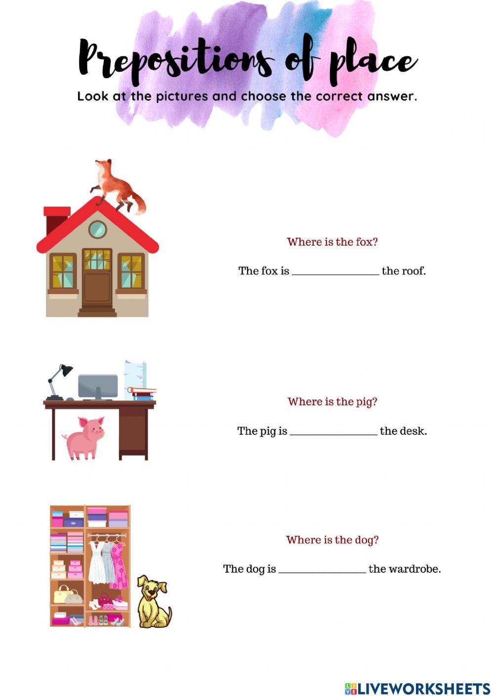 Prepositions of place 7