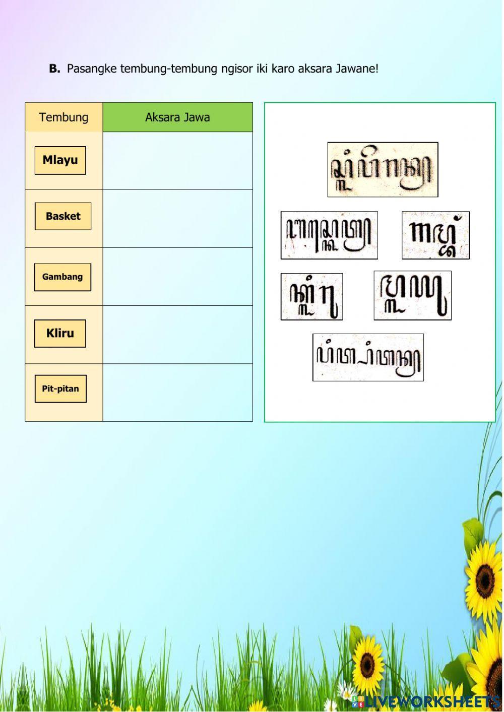 LKPD Aksara Jawa dan pasangan