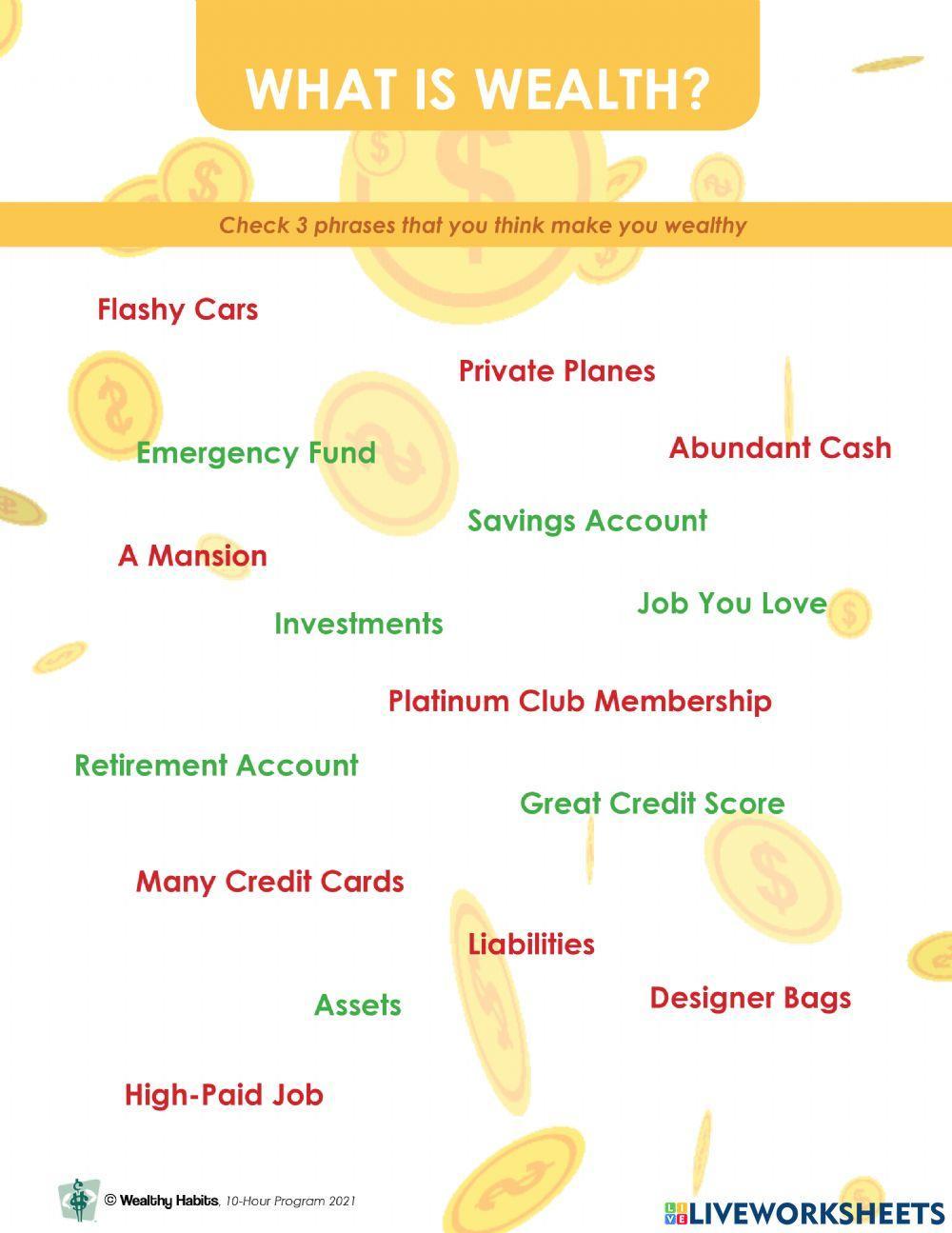 Wealthy Habits What is Wealth