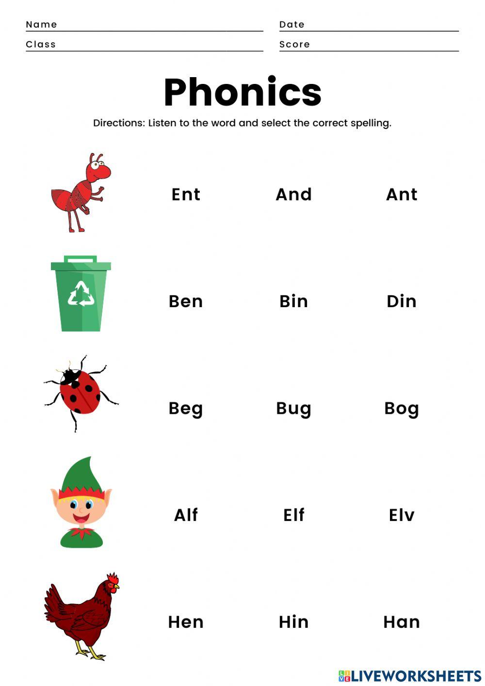 Correct Spelling worksheet Live Worksheets