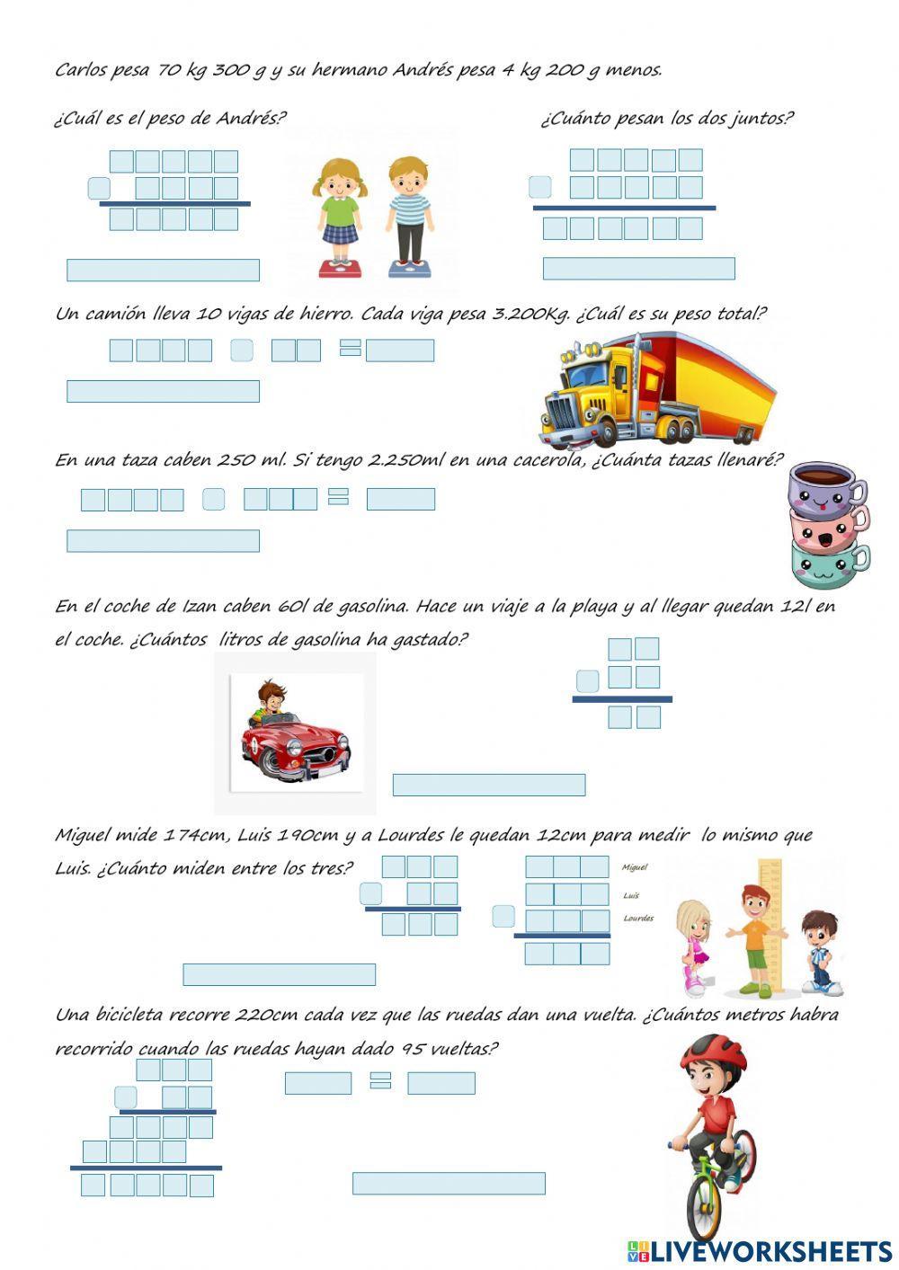 Capacidad, Longitud y Masa