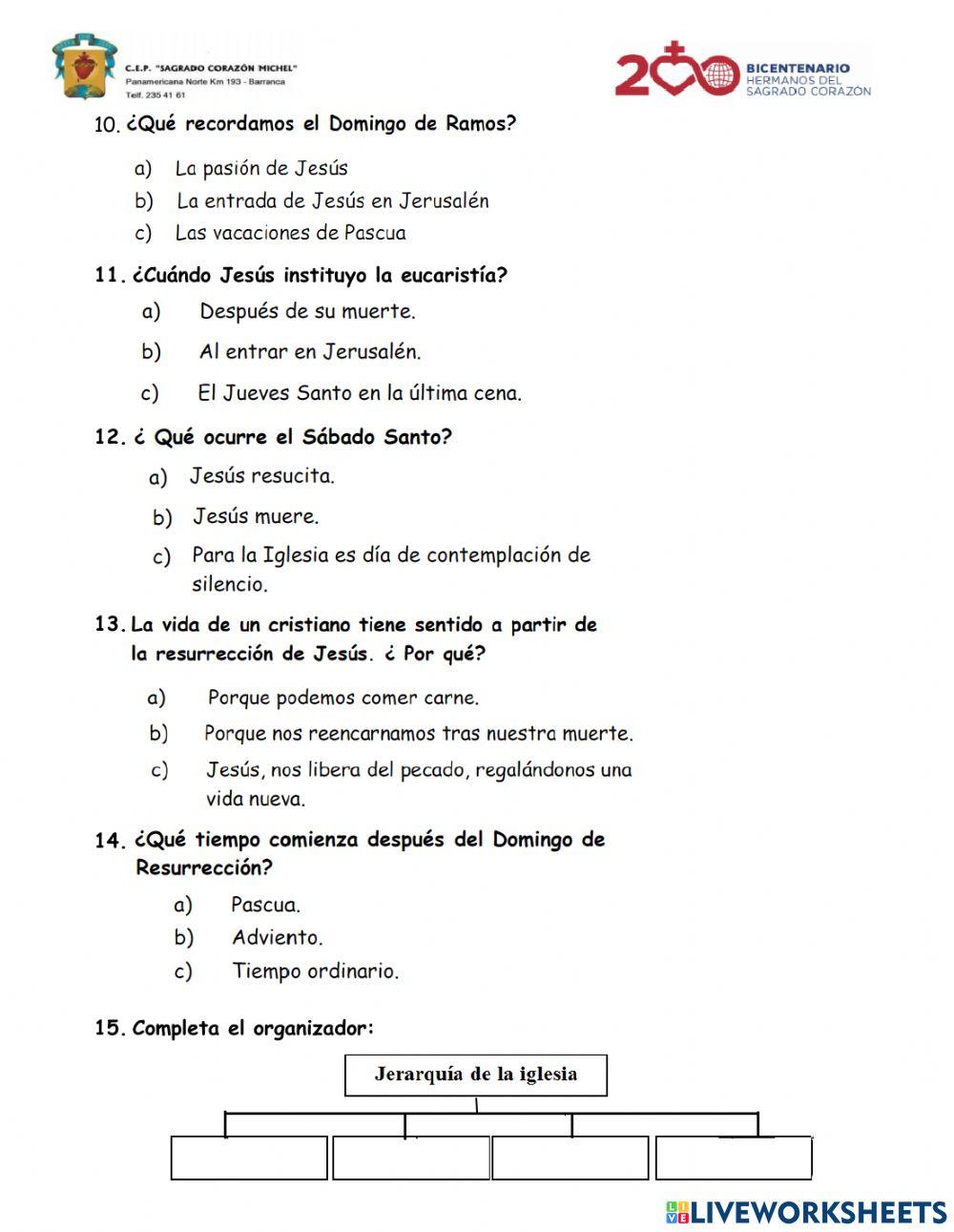 Examen de religión