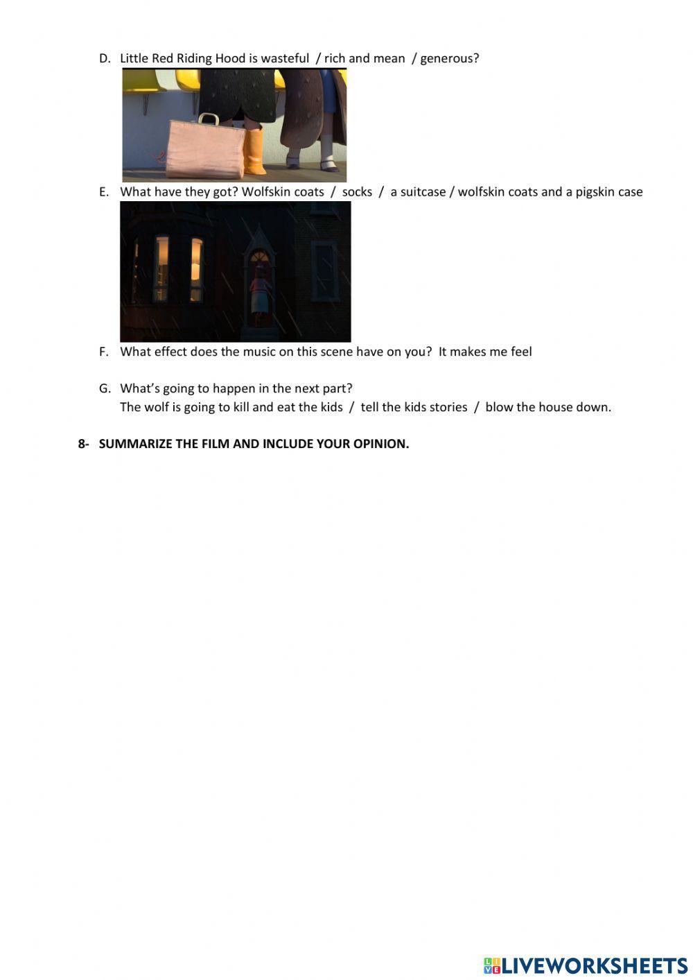 Revolting Rhymes film (part 1)