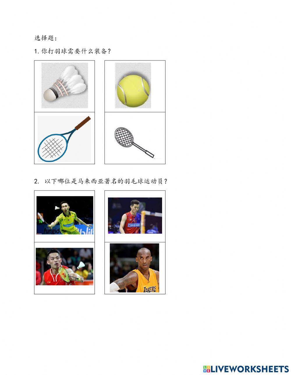 课外活动羽毛球