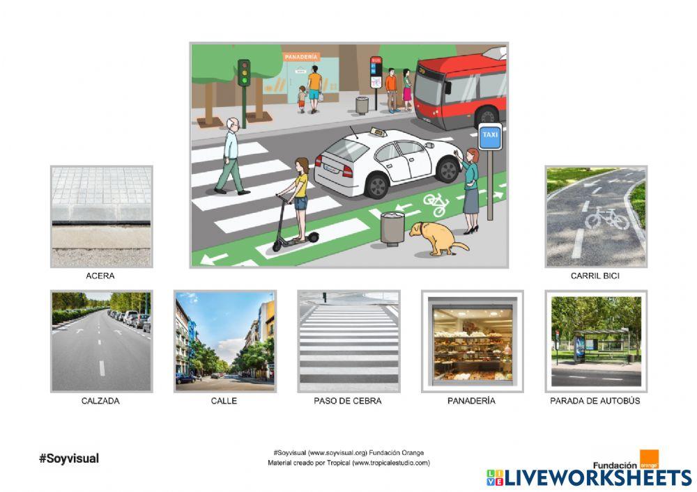 La calle y los medios de transporte Infantil