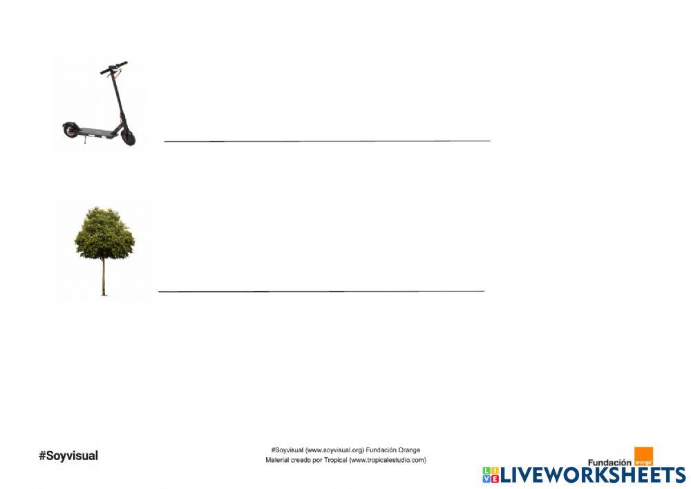 La calle y los medios de transporte Infantil