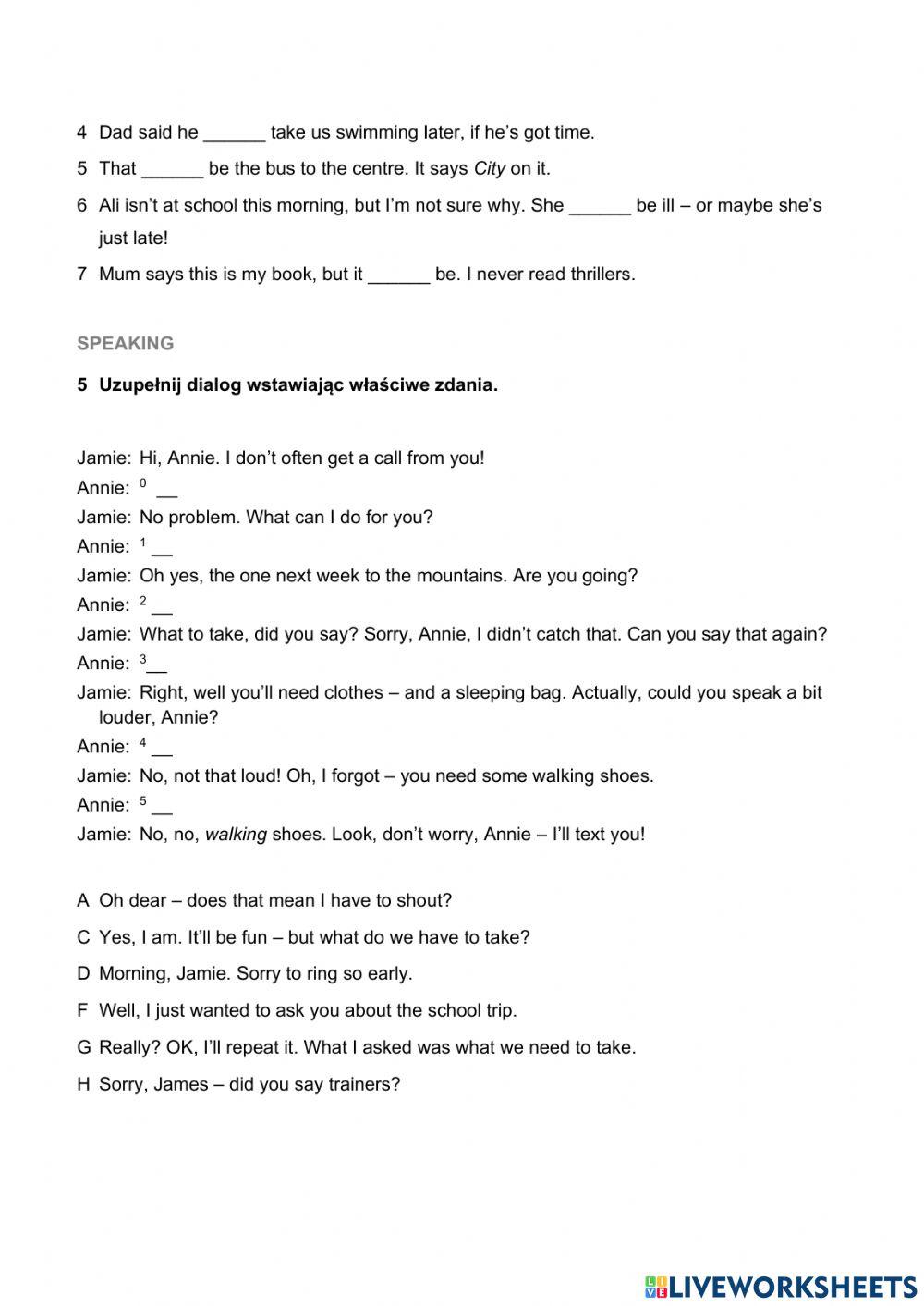 Test on travel vocabulary