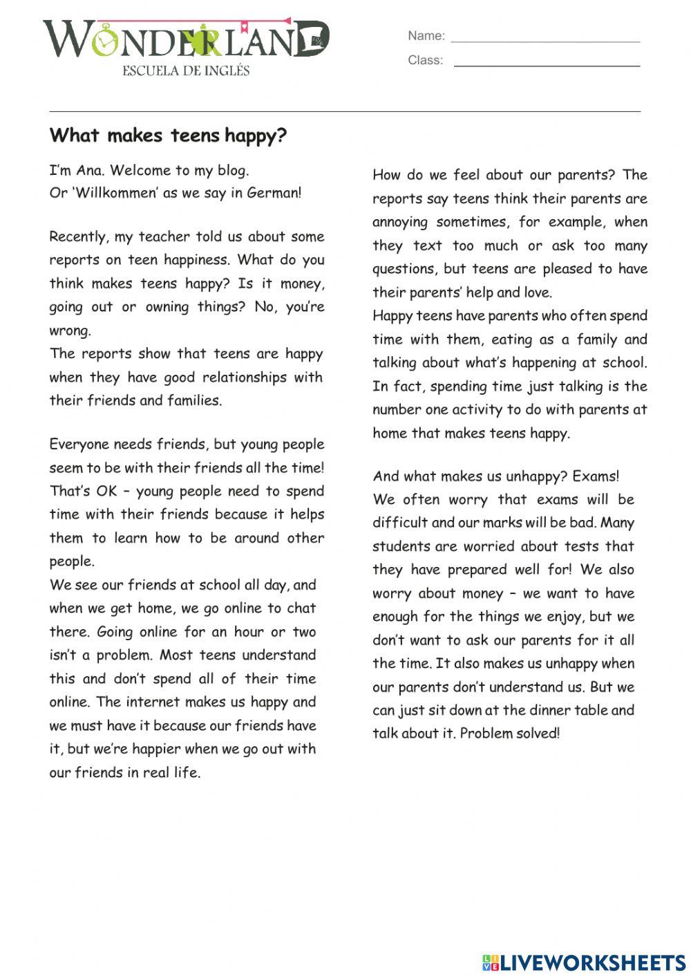 Unit 1 - Test - 2nd year