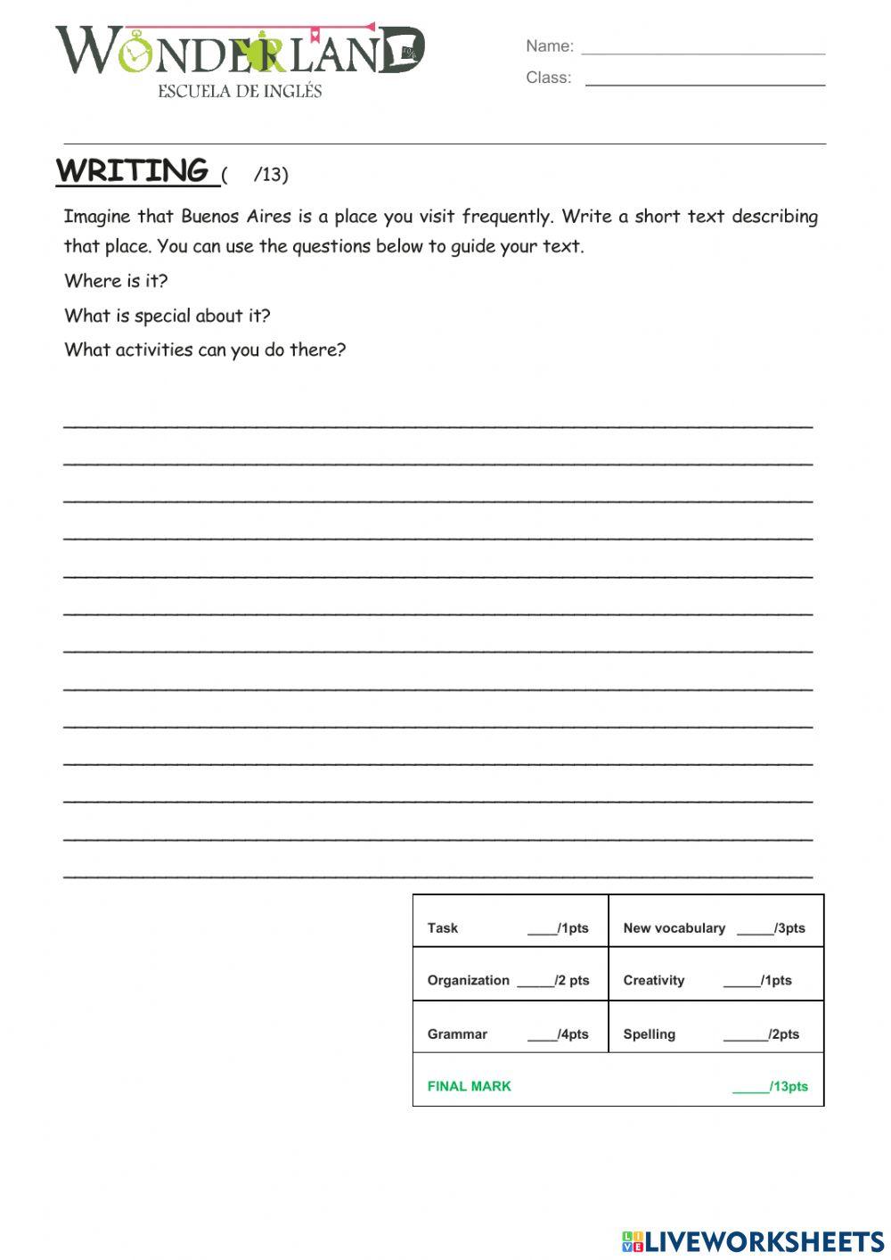 Unit 1 - Test - 2nd year