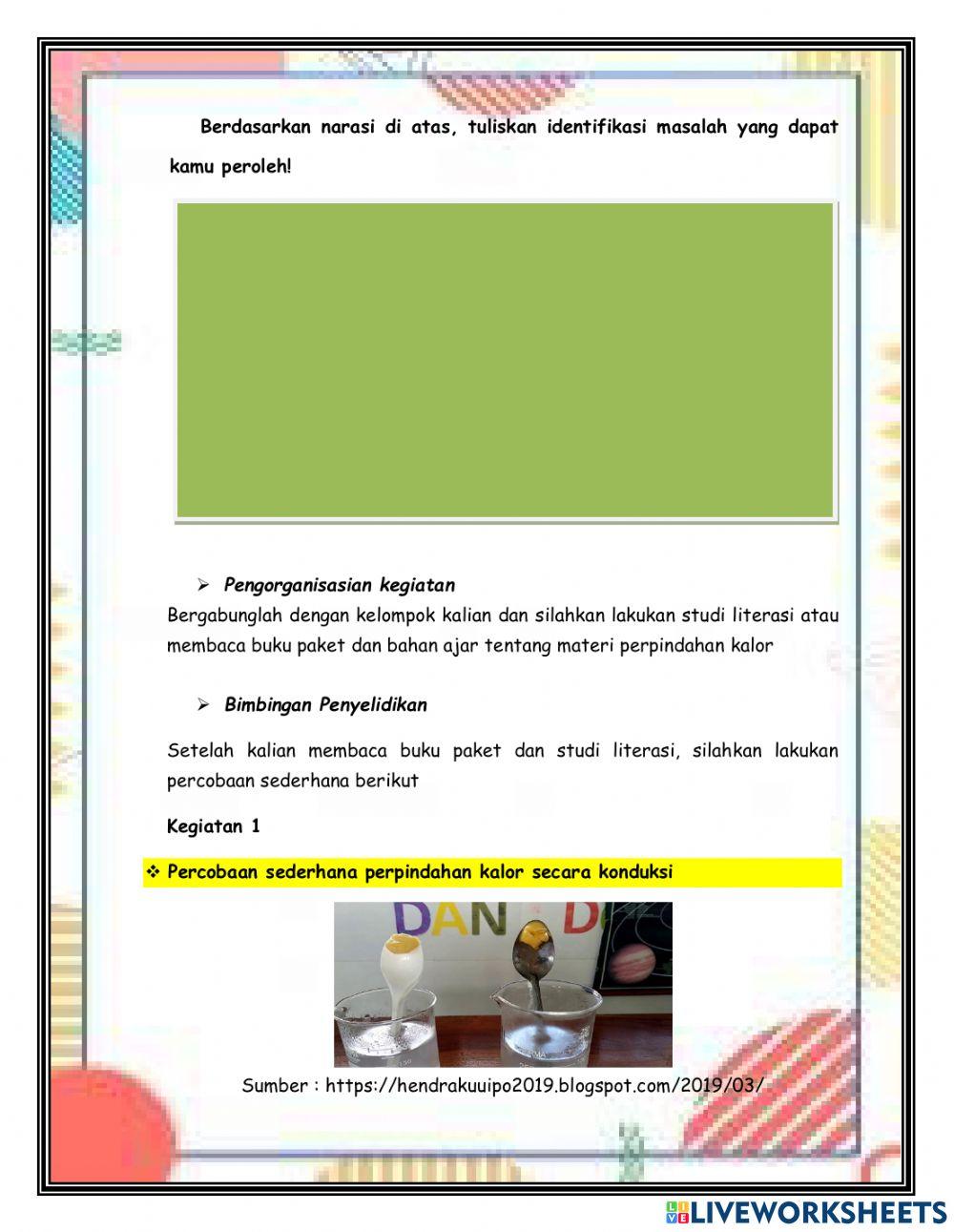 Lkpd perpindahan kalor kelas 7 smp