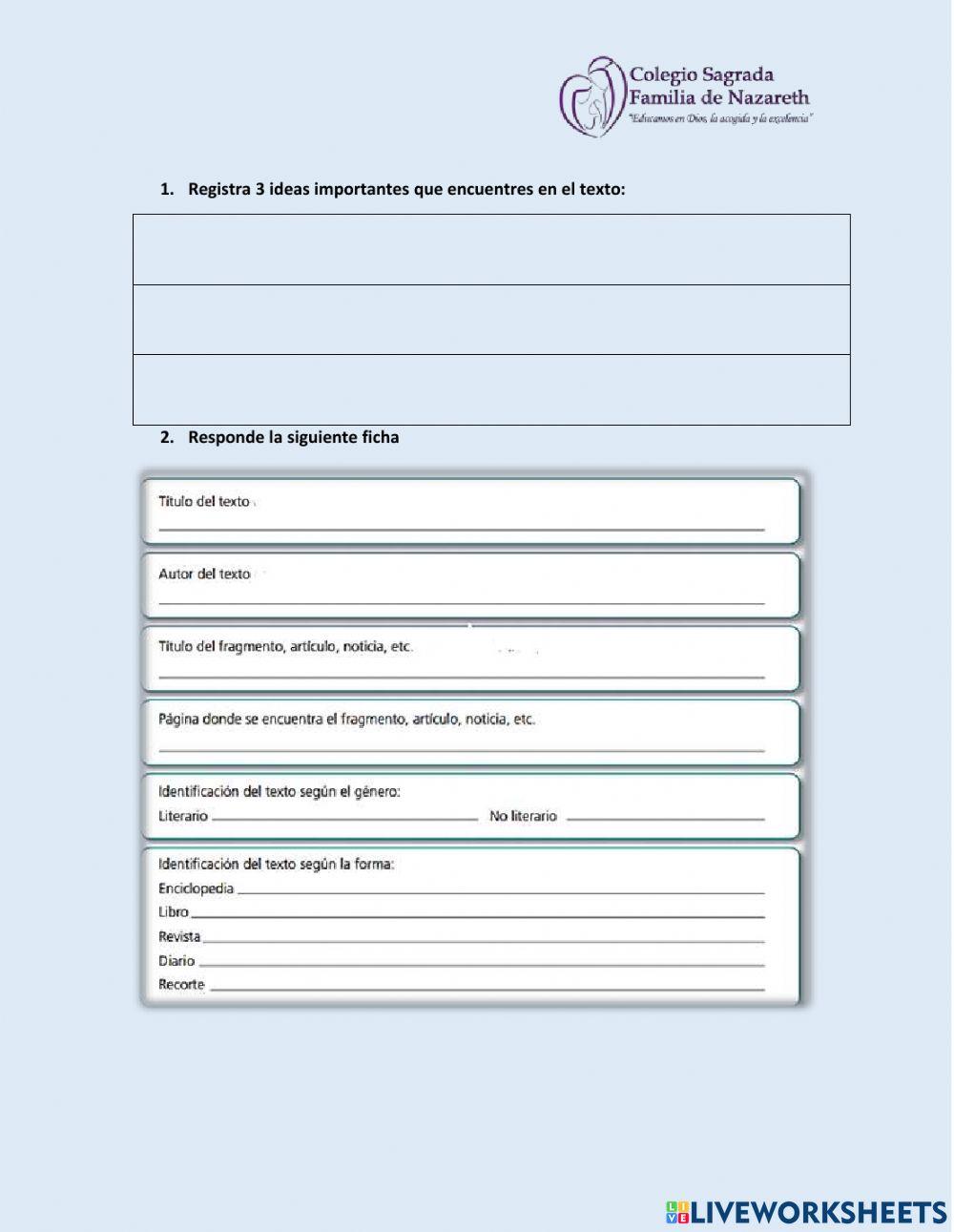 Identificar texto informativo