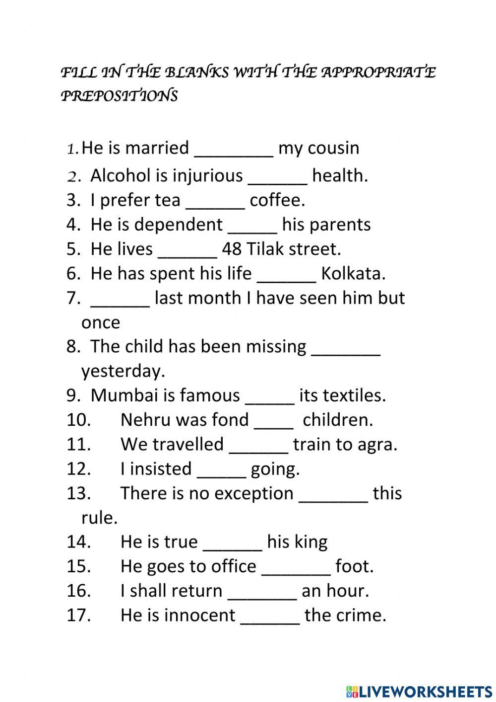 Prepositions