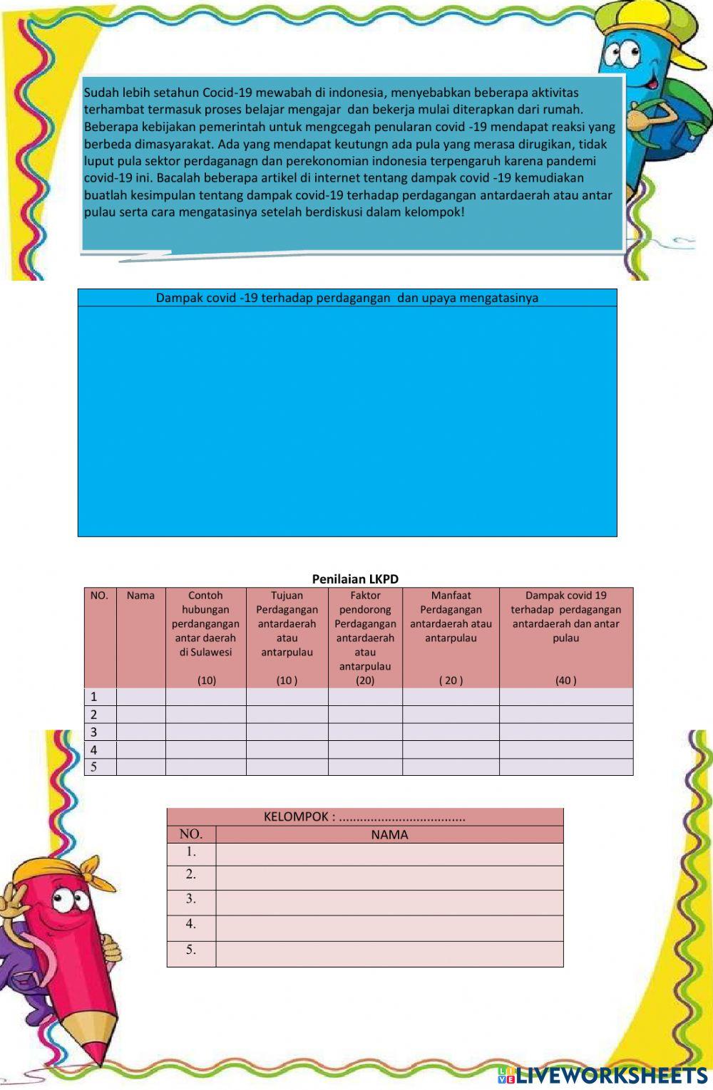LKPD perdagangan antardaerah