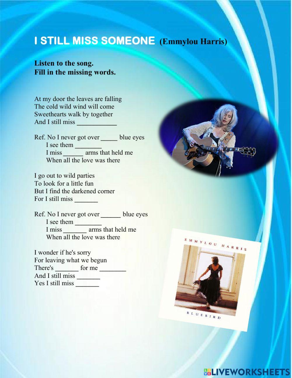 Emmylou Harris: I still miss someone