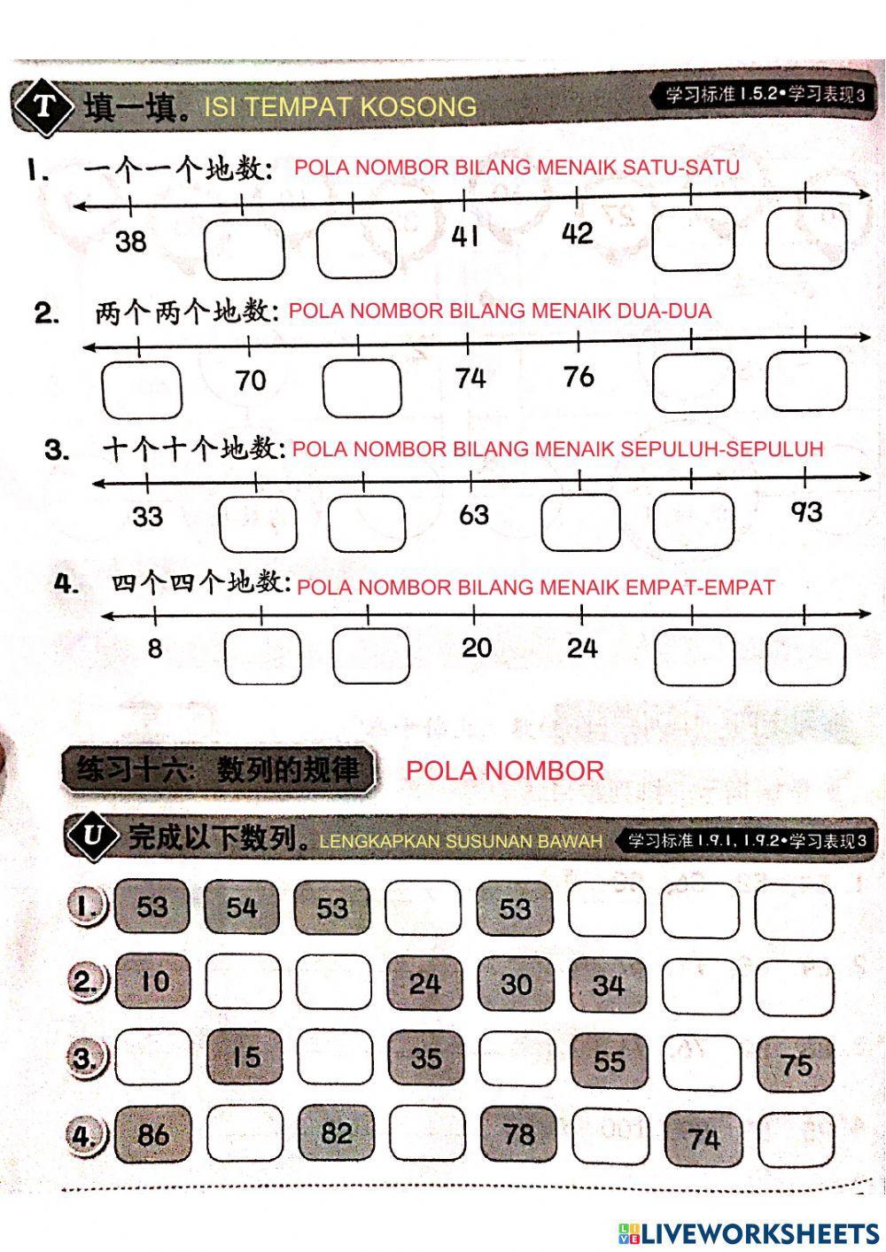 单元一（数列的规律）