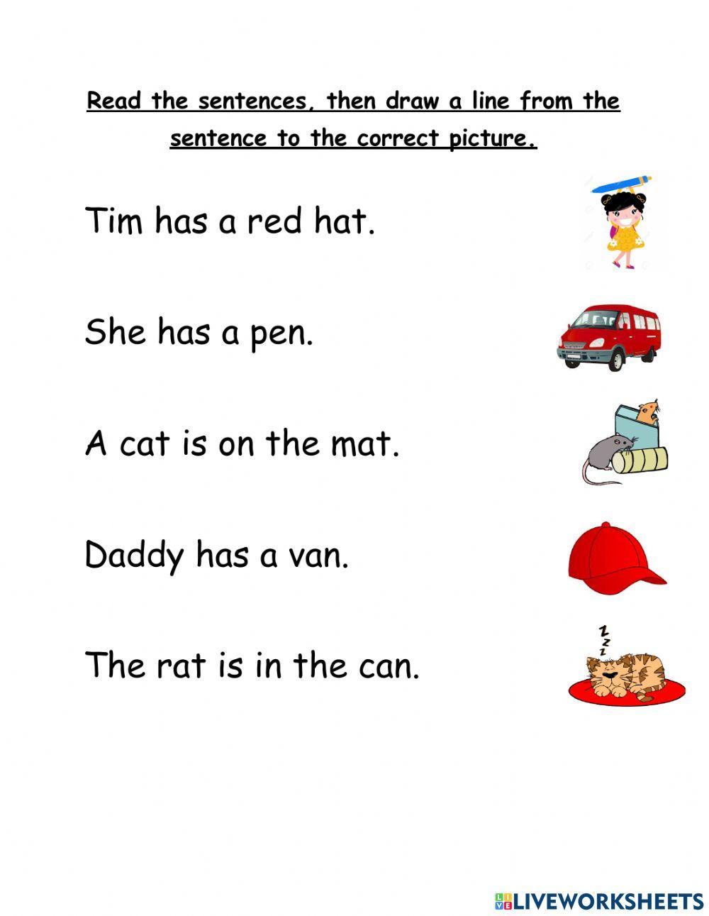 Sentence to picture matching