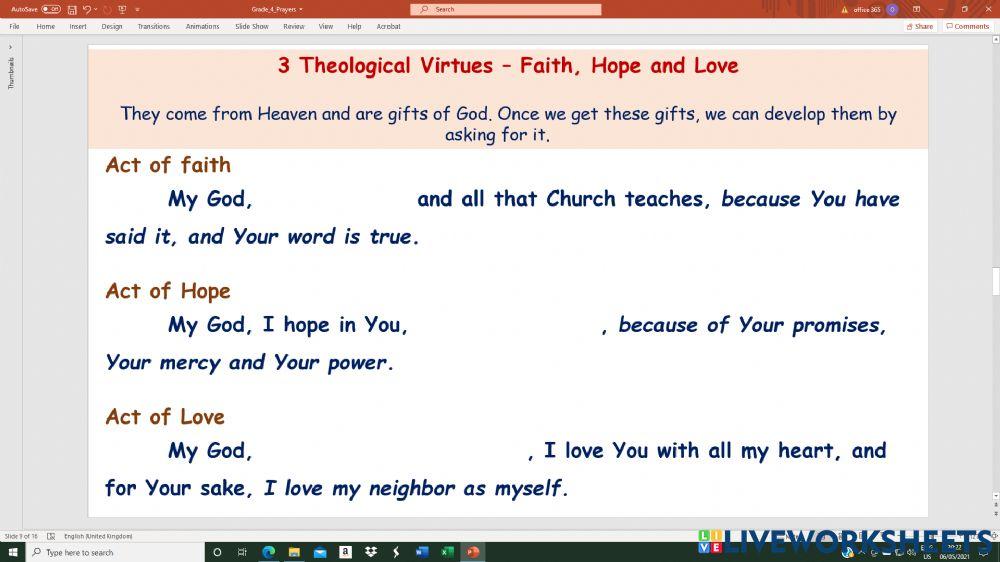 Act of Faith-Hope-Love